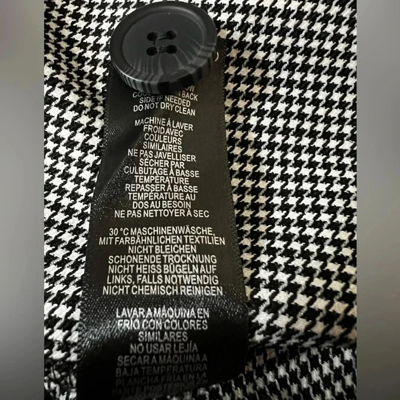 Adrianna Papell Womens Jacquard Long Topper Jacket Houndstooth Size M - Picture 5 of 5